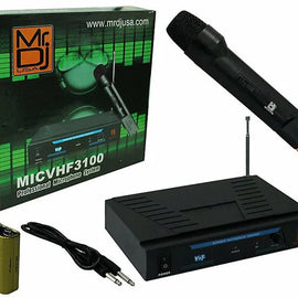 MR DJ MICVHF3100 Wireless Dual-Channel Handheld design Microphone System