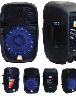 2 MR DJ PBX1559S PA DJ 8" 2-Way Portable Passive Speaker with LED Accent Lighting