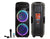 Mr. Dj PSBAT6200 Dual 15" Portable Rechargeable 4000W Powered DJ Active PA Speaker with Built-In Bluetooth & LED Light