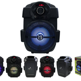 2 MR DJ PSE65BT Bluetooth Speaker 6.5" Portable Active Speaker with Rechargeable Battery Party Speaker with Bluetooth 1000 Watts P.M.P.O