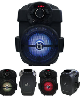 6.5" Bluetooth Portable Rechargeable PA DJ Party Speaker USB/FM/LED MP3 Player