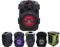 MR DJ PSE-80BT 8â€ Portable Active Speaker<BR/> 8â€ Portable Active Speaker with Rechargeable Battery Party Speaker with Bluetooth 1200 Watts P.M.P.O