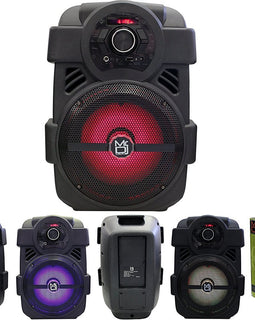 MR DJ PSE80BT Bluetooth Speaker<br/> 8" Portable Active Speaker with Rechargeable Battery Party Speaker with Bluetooth 1200 Watts P.M.P.O