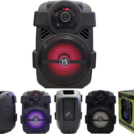 2 MR DJ PSE80BT 8" Portable Active Speaker Rechargeable Party Speaker Bluetooth 1200 Watts P.M.P.O