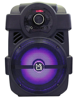 2 MR DJ PSE80BT 8" Portable Bluetooth Active Speaker Rechargeable Battery Party Speaker 1200 Watts