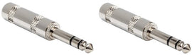 MR DJ QMHS2 Stereo 1/4" 6.35mm Male Audio Plug Connectors 2 Pack