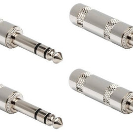 MR DJ QMHS4 Stereo 1/4" 6.35mm Male Audio Plug Connectors 4 Pack