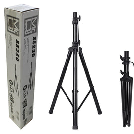 MR DJ SS250 Speaker Stand Universal Black Heavy Duty Folding Tripod