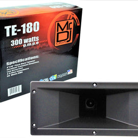 MR DJ TE-180 Piezo Horn Tweeter<br/> 4"x10" 300 Watts Piezo Compression Horn Tweeters Driver for PA DJ Speakers