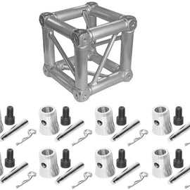 Fits Global Truss Universal 12" Square Corner Junction Box Cube 2-6 Way 8 Half Conical Couplers for 2 Way Installation