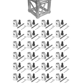 Fits Global Truss Universal 12" Square Corner Junction Box Cube 2 Way-6 Way with 24 Half Conical Couplers for 4Way Installation