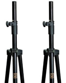 2 MR DJ SS350B Universal Black Heavy Duty Folding Tripod PRO PA DJ Home On Stage Speaker Stand Mount Holder