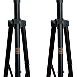 2 MR DJ SS350B Universal Black Heavy Duty Folding Tripod PRO PA DJ Home On Stage Speaker Stand Mount Holder