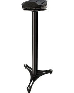 Ultimate Support MS-100B MS Series Professional Column Studio Monitor Stand with Adjustable Angle and Axis, Acoustic Foam Platform, and Three Internal Channels - Black (PAIR)