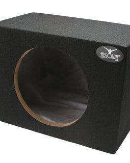 Absolute MSHF12 <br/>12" Single Sealed Sub Box Hatchback 1.20 Cubic Feet MDF Black Subwoofer Enclosure