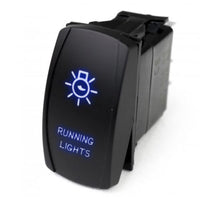 Race Sport Lighting MSTLS01B Marine Sport LED Rocker Switch w/ Blue LED Radiance (Running Lights)