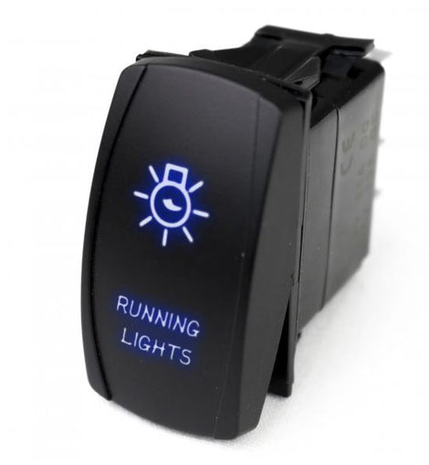 Race Sport Lighting MSTLS01B Marine Sport LED Rocker Switch w/ Blue LED Radiance (Running Lights)