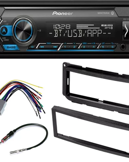 Pioneer MVH-S322BT Car Stereo Single Din Kit Fit DODGE 2002-2005 RAM 1500