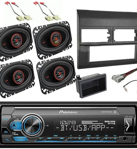 Pioneer MVH-S322BT Car Stereo Single Din Kit 4x6 Speakers Fit 1988-1994 GM C/K 1500 2500 GR