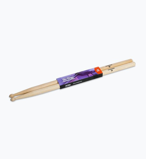 On-Stage MW5A Maple Drum Sticks (5A, Wood Tip, 12pr)