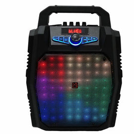Mr Dj PARTY ROCK PA Karaoke Wireless Portable Speaker w/ 8" Subwoofer Sound System Big LED MIC