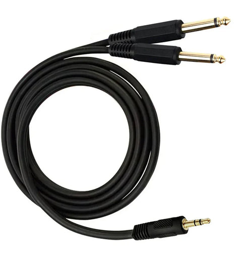 MR DJ CEQY6P 6Ft 3.5mm Mini TRS Stereo to Dual 1/4