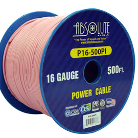 Absolute P16-500PI 16 Gauge 500FT Primary Power & Remote Wire – Pink