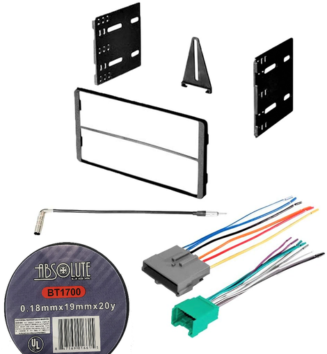 Absolute Package0 Car Stereo Installation Kit Compatible with Ford 1995 – 1997 Explorer In-Dash Mounting Kit Antenna Harness for Double Din Radio Receivers