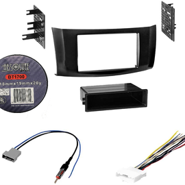 Absolute Package3 Car Stereo Installation Kit Compatible with Nissan Sentra 2013 – 2016 In-Dash Mounting Kit, Antenna, and Harness for Single or Double Din Radio Receivers