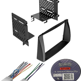Absolute Package4 Car Stereo Installation Kit Compatible with Toyota Corolla 2003 – 2008 In-Dash Mounting Kit, and Harness for Double Din Radio Receivers