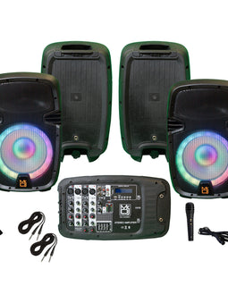 Portable all in One PA/DJ 2X 10" 3000W Active Speaker Detachable Mixer Stands