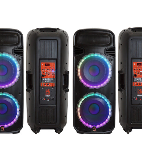 2 MR DJ PBX6300BAT 4500 Watts Dual 12