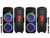 Pair of MR DJ 4500 Watts Dual 12" Rechargeable PA Speaker Bluetooth Light Echo MIC