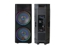 MR DJ PBX6500LED PRO PA DJ Dual 15" 3-Way Full-Range Powered/Active Live Sound Bluetooth Loud Speaker