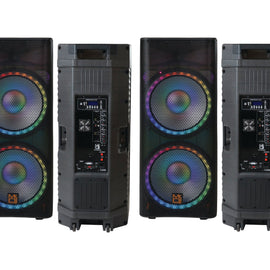 2 MR DJ PBX6500LED Professional Dual 15" 3-Way Full-Range Powered/Active DJ PA Multipurpose Live Sound Bluetooth Loudspeaker