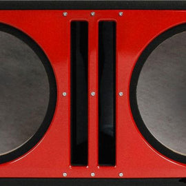 Absolute Pdeb10rd (Red/black) Dual 10", 3/4" MDF Twin Port Subwoofer Enclosure