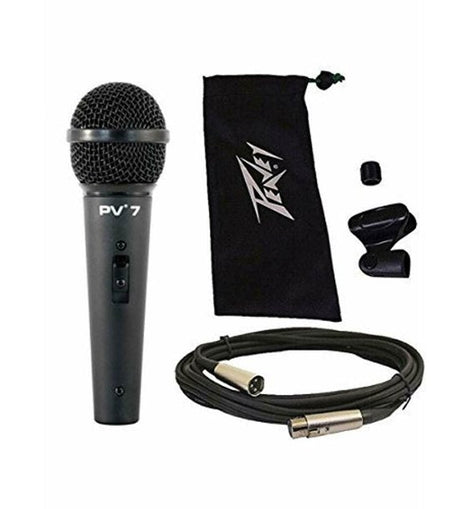New! Peavey PV-7 Dynamic Vocal Microphone + XLR Cable