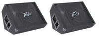 2 Peavey PV 12M Pro Passive 12" Stage Monitor Speaker