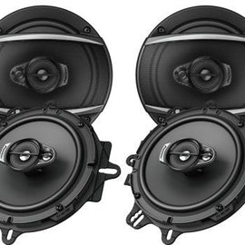 2 PIONEER TS-A1670F 6.5-INCH 6-1/2" CAR AUDIO 3-WAY COAXIAL SPEAKERS & 6.5" BOX