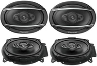 4 Pack Pioneer TS-A6960F 6" x 9" Inch 3-Way TS Series Coaxial Car Speakers Car Audio Speakers Package TSA6960F
