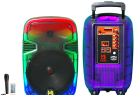 MR DJ PL12FLAME 12" Portable Translucent Bluetooth Speaker