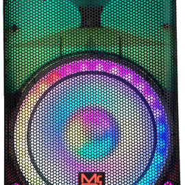 MR DJ 5200W Bluetooth PA Speaker with LED Party Lights, 3-Channel Mixer, High-Power 15-Inch Woofer for DJs & Parties, User-Friendly Design for Enthusiasts