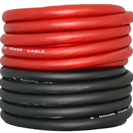 Patron PP0G25R-BK 1/0 Gauge 25ft Black and 25ft Red Power/Ground Wire True Spec and Soft Touch Cable