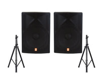 2 MR DJ PRO118S-B Powerful PRO PA DJ Single 18" Passive Speakers + Stand