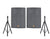2 MR DJ PRO118S-G Powerful PRO PA DJ Single 18" Passive Speaker + Stand