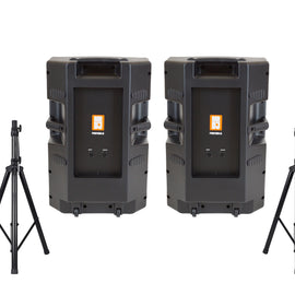 2 MR DJ PRO118S-G Powerful PRO PA DJ Single 18" Passive Speaker + Stand