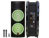 MR DJ PRO215LED 5500W PRO PA DJ Dual 15" 3-Way Powered/Active Live Sound Portable Loud Speaker