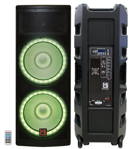 MR DJ PRO215LED Professional Dual 2x15