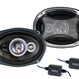 Absolute USA PRO6993 Car Speakers 600 Watts Of Power Per Pair And 300 Watts Each, 6 x 9 Inch , Full Range, 4 Way, Sold in Pairs, Easy Mounting