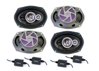 2 Pair Absolute USA PRO6993 Pro Series 6x9" 3 Way full-range loudspeakers 6x9" 3 Way full-range loudspeakers Car Speakers 600 Watts Max Power